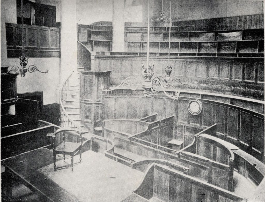 The interior of Green Street Courthouse in Dublin, Ireland.