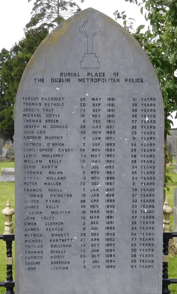 The DMP gravestone in Glasnevin Cemetery (courtesy of 
Find A Grave)